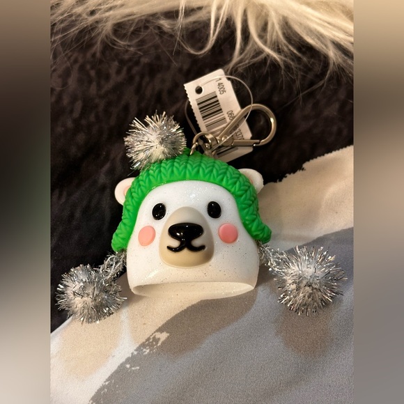 NWT-B&BW Champagne Toast Mini Gift Set & Polar Bear With Tinsel Pompoms Holder - Picture 8 of 9